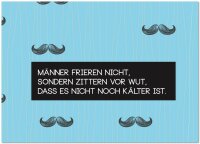 Postkarte „Männer frieren nicht“