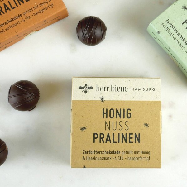 Honigpralinen / Pralinen 4er Nuss